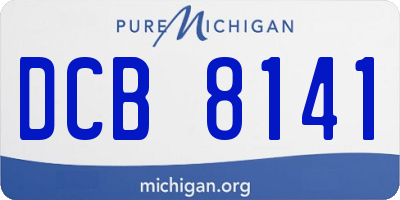 MI license plate DCB8141