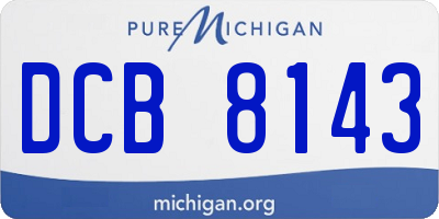 MI license plate DCB8143