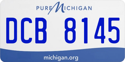 MI license plate DCB8145