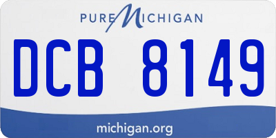 MI license plate DCB8149