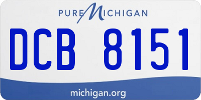 MI license plate DCB8151