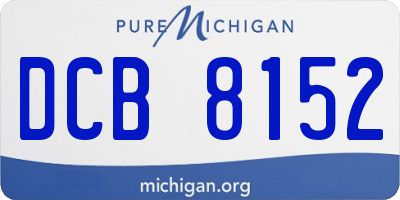 MI license plate DCB8152