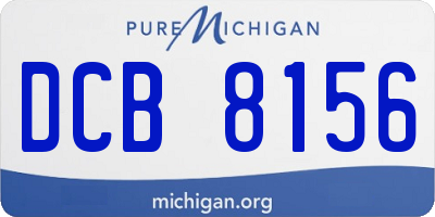 MI license plate DCB8156