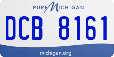 MI license plate DCB8161