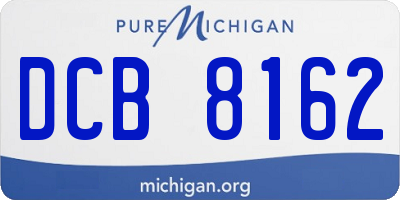 MI license plate DCB8162