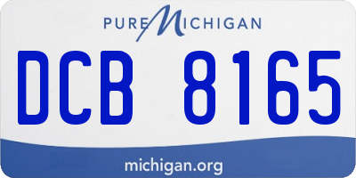 MI license plate DCB8165