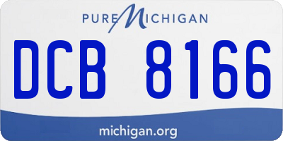 MI license plate DCB8166