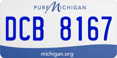 MI license plate DCB8167