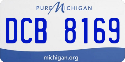 MI license plate DCB8169