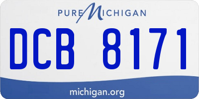 MI license plate DCB8171