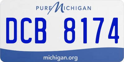 MI license plate DCB8174