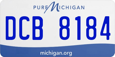 MI license plate DCB8184
