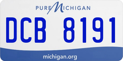 MI license plate DCB8191