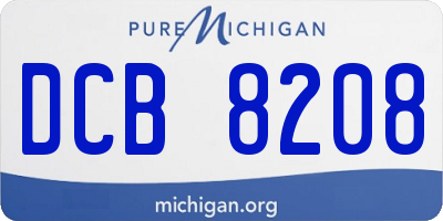 MI license plate DCB8208