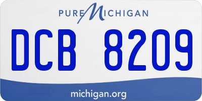 MI license plate DCB8209