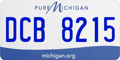 MI license plate DCB8215