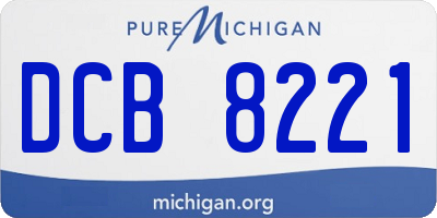 MI license plate DCB8221
