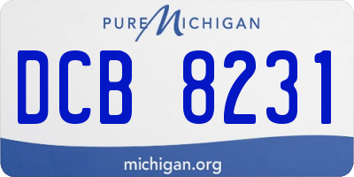 MI license plate DCB8231