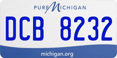 MI license plate DCB8232
