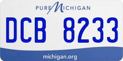 MI license plate DCB8233