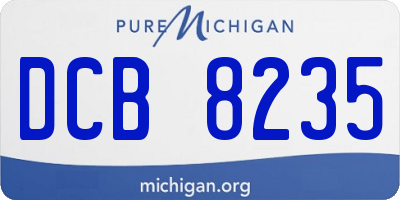 MI license plate DCB8235