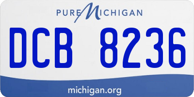 MI license plate DCB8236