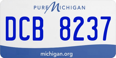 MI license plate DCB8237