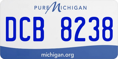 MI license plate DCB8238