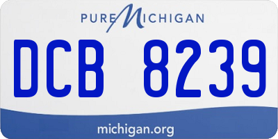 MI license plate DCB8239