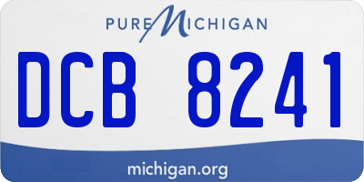 MI license plate DCB8241