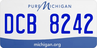 MI license plate DCB8242