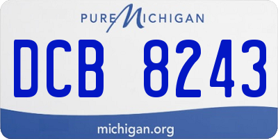 MI license plate DCB8243