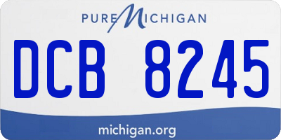 MI license plate DCB8245
