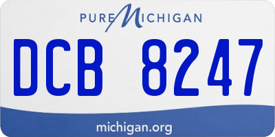 MI license plate DCB8247