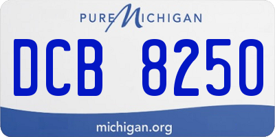 MI license plate DCB8250