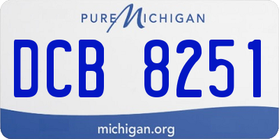 MI license plate DCB8251