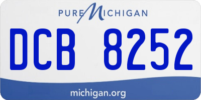 MI license plate DCB8252