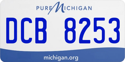 MI license plate DCB8253