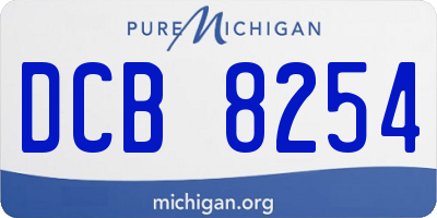 MI license plate DCB8254