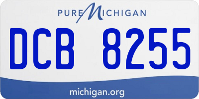 MI license plate DCB8255