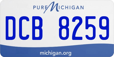 MI license plate DCB8259