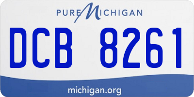 MI license plate DCB8261