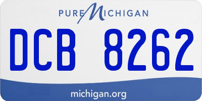 MI license plate DCB8262