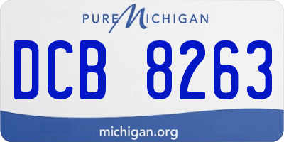 MI license plate DCB8263