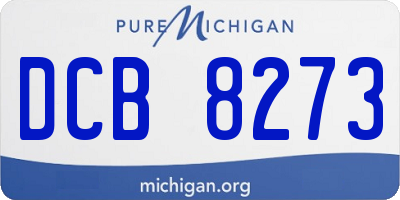 MI license plate DCB8273