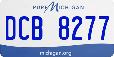MI license plate DCB8277