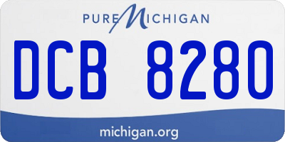 MI license plate DCB8280