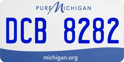 MI license plate DCB8282