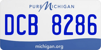 MI license plate DCB8286