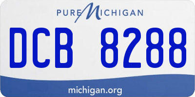 MI license plate DCB8288